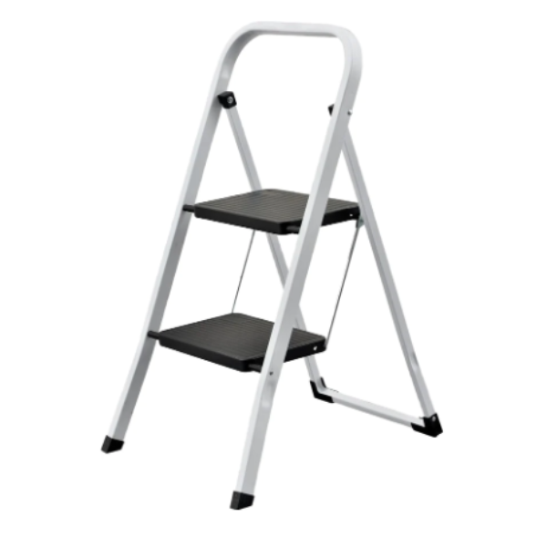 2 Step Ladder Folding Step Stool with Anti-Slip Wide Pedal & Convenient Handgrip